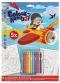 Koloruj według numerów kredkami Samolot