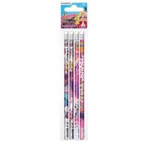 Ołówek z gumką Barbie Spy op.4szt 352891