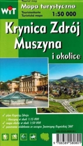 Mapa tur. - Krynica Zdrój, Muszyna i okolice WIT - Praca zbiorowa