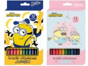 Kredki ołówkowe Jumbo 12 kolorów - Minionki