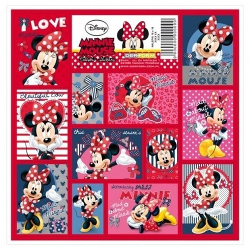 Nalepki 16x16 cm Minnie 25 sztuk