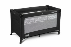 Łóżeczko turystyczne Esti opuszczany bok czarne