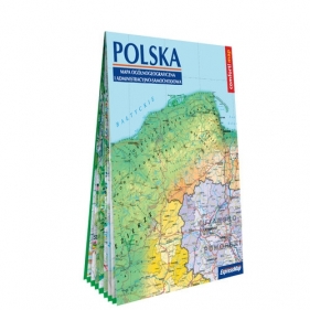 Polska. Mapa ogólnogeograficzna i administracyjno-samochodowa; laminowana mapa XXL 1:1 000 000 - Opracowanie zbiorowe