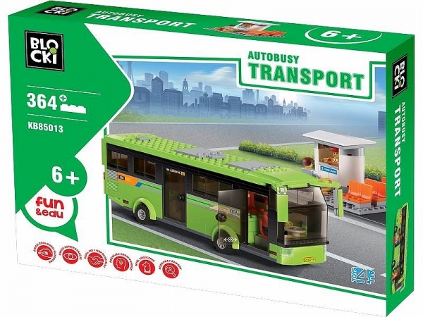 Klocki Blocki: Transport Autobus i kiosk 364 elementy (KB85013)