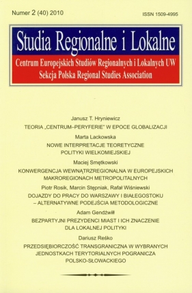 Studia Regionalne i Lokalne 2/2010