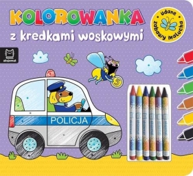 Kolorowanka z kredkami woskowymi - Udane zabawy malucha. Książeczka fioletowa - Opracowanie zbiorowe