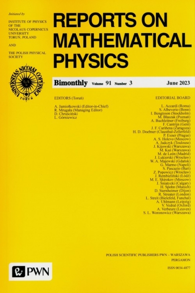 Reports on Mathematical Physics 91/3 2023