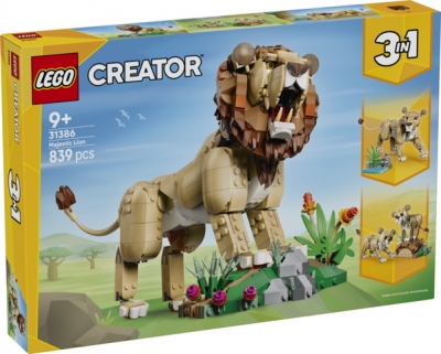 <img src='https://webimage.pl/pics/802/4/d5702018054802.jpg' style='height:440px' /> LEGO Creator 3w1 Dzikie Zwierzęta dumny Lew 31386