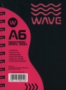 Kołozeszyt A6 Wave w kratkę 120 kartek różowy