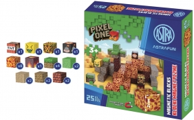 Zestaw klocków magnetycznych AstraFun Pixel One Lava - 25 szt.