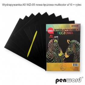 Wydrapywanka tęczowa A5 10 arkuszy WZ-05