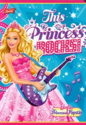 Zeszyt A5 Barbie w kratkę 32 kartki Princess Rocks - <br />