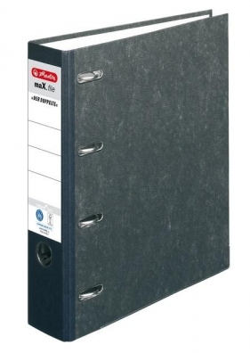 Segregator A4 8cm Podwójny czarny HERLITZ