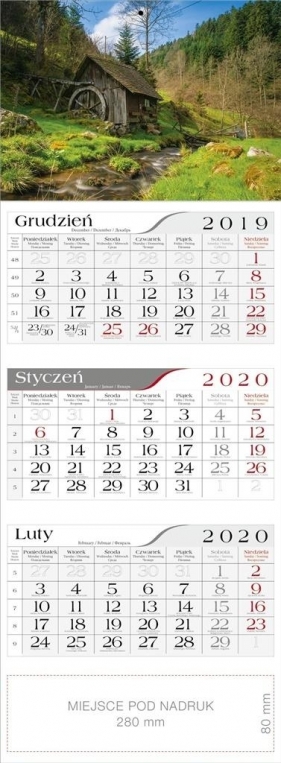 Kalendarz 2020 Trójdzielny Młyn CRUX