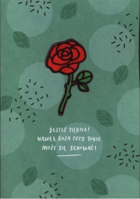 Karnet z naszywką - róża K.GIFT-193