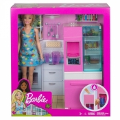 Lalka Barbie + Mebelek Lodówka (DVX51/GHL84)