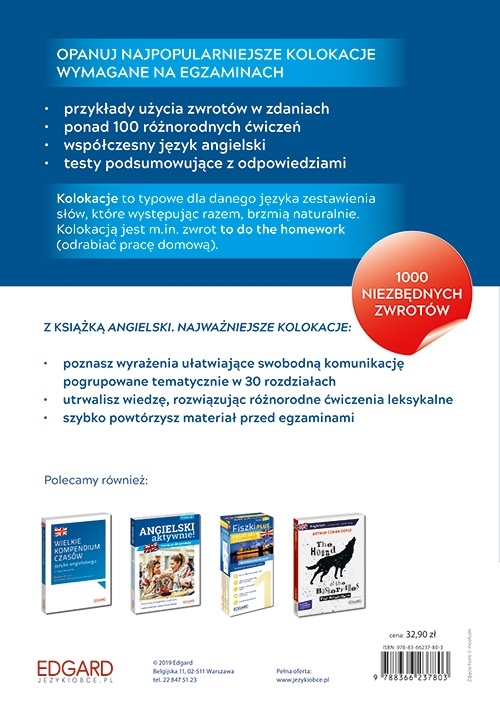 <img src='https://webimage.pl/pics/803/7/dedgard2.jpg'> Angielski. Najważniejsze kolokacje (poziom B1-B2) Wiśniewska Katarzyna