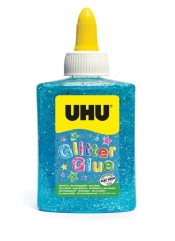 Klej brokatowy UHU glitter 88 ml. Niebieski (U 49980)