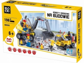 Klocki Blocki: Na budowie Roboty drogowe 196 elementów (KB6092)