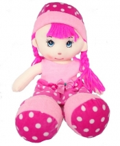 Lalka szmacianka 38 cm rożowa