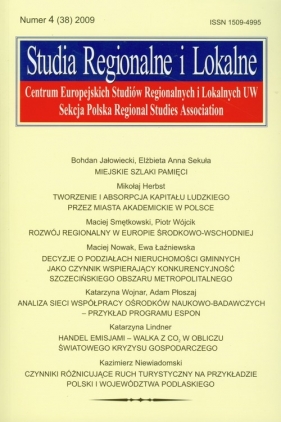 Studia Regionalne i Lokalne 4(38) 2009