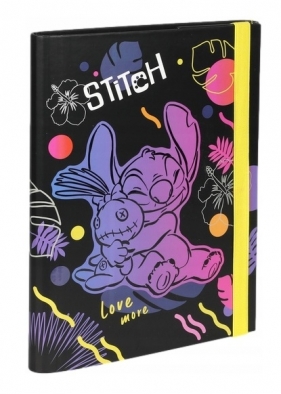 Coolpack, Teczka przestrzenna tekturowa A5 z gumką Disney Black - Stitch (91804PTR)