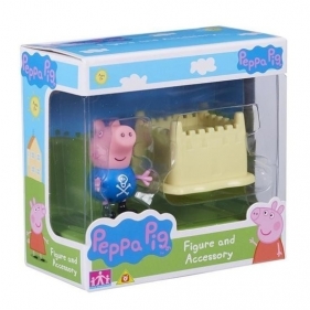 Świnka Peppa: figurka z zamkiem z piasku