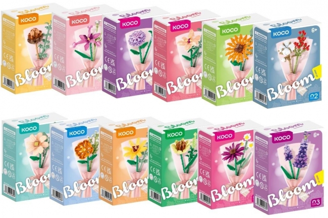 Klocki bukiet kwiatów mix