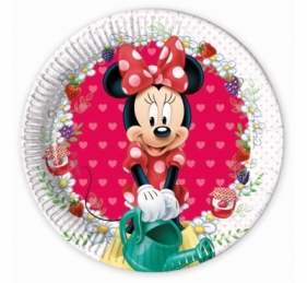 Talerzyki papierowe "Minnie jam packed with love" 20cm / 8szt