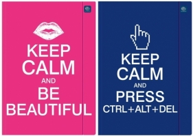 Teczka z gumką A4+ LUX UV Keep Calm (10szt)
