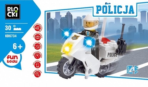 Klocki Blocki Policja Motocykl 30 elementów (KB6734)