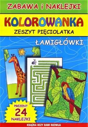 Kolorowanka Zeszyt pięciolatka Łamigłówki - Marta Bindek, Beata Guzowska