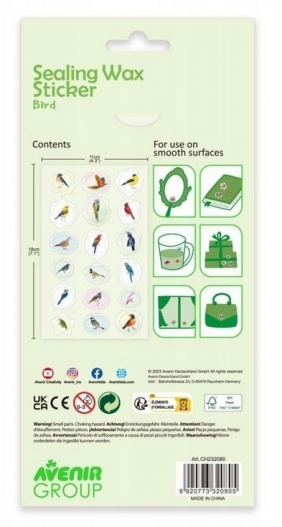 Naklejki woskowe - Ptaki (CH232080)