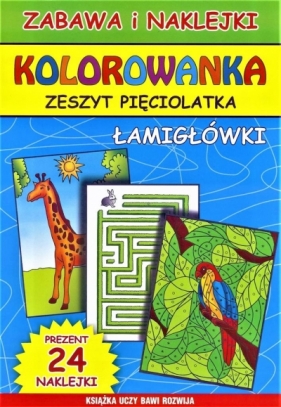 Kolorowanka Zeszyt pięciolatka Łamigłówki - Beata Guzowska, Bindek Marta