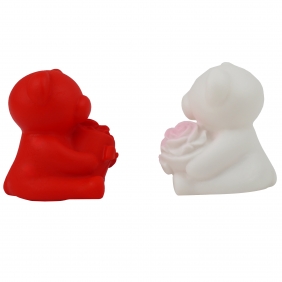 Świecąca figurka - Miś z różą, 1 szt.