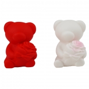 Świecąca figurka - Miś z różą, 1 szt.