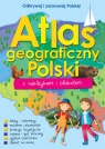 Atlas geograficzny Polski z naklejkami i plakatem Praca zbiorowa