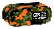 Piórnik saszetka podwójna prostokątna CoolPack Clever Camouflage Orange