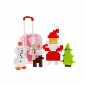 Świąteczny zestaw klocków w walizce