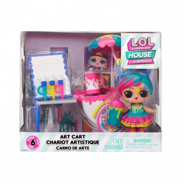 <img src='https://webimage.pl/pics/806/0/d35051583806.jpg' style='height:440px' /> Zestaw z lalką L.O.L. Surprise House of Surprises Furniture, Splatters (583769EUC/583806)