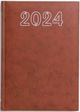Terminarz 2024 B6 dzienny - brązowy
