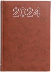 Terminarz 2024 B6 dzienny - brązowy