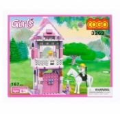 Klocki konstrukcyjne "zamek" - 167 elementów