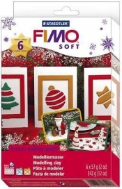 Zestaw FIMO soft - edycja limitowana (6 kostek 57g) + gratis foremki silikonowe