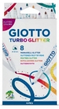 Giotto Flamastry Turbo Glitter, 8 sztuk