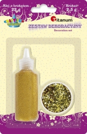 Zestaw Titanum Craft-Fun: brokat + konfetti - złoty