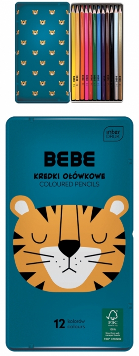 Kredki ołówkowe w metalowym opakowaniu BB Boys