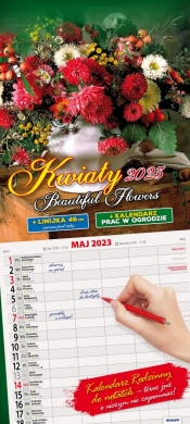 Kalendarz 2023 paskowy spirala Kwiaty KPD1