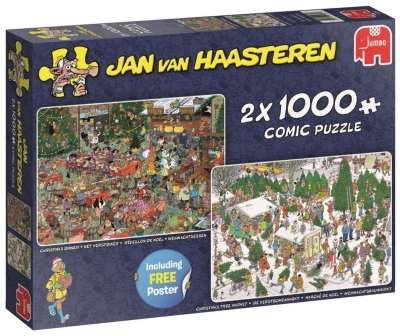 Puzzle 2x1000: Jan van Haasteren - Świąteczne prezenty (19080)