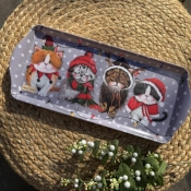 Taca średnia Świąteczne koty Święta